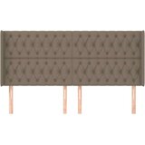  Vzglavje z ušesi taupe 203x16x118/128 cm blago, (20794103) | Shoptok.si