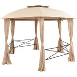 Vrtni šator/paviljon sa zavjesama šesterokutni 360 x 265 cm | shoptok.hr