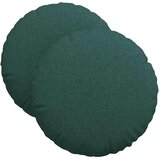  Jastučići za sjedenje 2 pcs Tamnozelena Ø40 x 13 cm tkanina | shoptok.hr