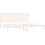  Okvir za krevet od masivnog drva bijeli 180 x 200 cm veliki | shoptok.hr