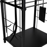 Ikonka KX2888 metalni stalak za drva s priborom za kamin Slike