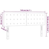  Uzglavlja tamnoplava 144x5x78/88 cm baršunasta | shoptok.hr