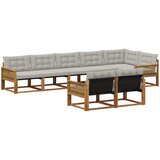  Set vanjskih sofa 8 kom. Prirodna i svjetlosiva | shoptok.hr