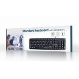  Tastatura GEMBIRD sa velikim slovima, KB-US-103, Standard keyboard, USB, US layout, black | Eponuda.ba