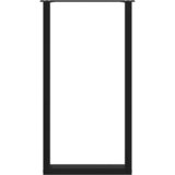  Noge za barski stol U-oblika 2 kom Crne 60 x (110-111) cm Čelik | shoptok.hr