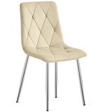 Libra stolica - svijetlo bež baršun / kromirane noge x 1 | shoptok.hr
