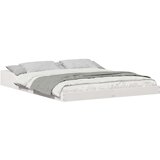  Krevetna konstrukcija Bijelo 140 x 210 cm Čvrsto borovo drvo | shoptok.hr