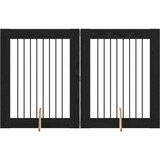  Vrata za pse s postoljem 2 pcs Crni hrast 80 x 100 cm | shoptok.hr