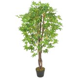 vidaXL Umetna rastlina javorjevo drevo z loncem zelena 120 cm Cene