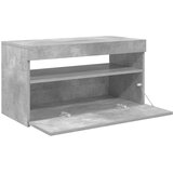 TV ormarić s LED svjetlima siva boja betona 75 x 35 x 40 cm | shoptok.hr