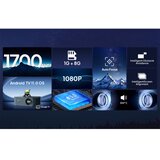 Byintek VEVSHAO A24 prenosni LED LCD projektor, GoogleTV, Dual WIFI, Bluetooth, 1700 ANSI lumnov, samodejni fokus, STEREO zvočniki, stojalo, max 4K UHD, USB / HDMI / AUX / RJ-45, +daljinec, črn - - Bonajo | Shoptok.si