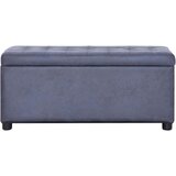  Tabure s prostorom za shranjevanje 87,5 cm sivo umetno usnje, (21027606) | Shoptok.si