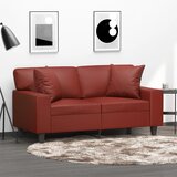  Ukrasni jastuci 2 kom crvena boja vina 40x40 cm od umjetne kože | shoptok.hr