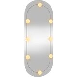 Zidno ogledalo s LED svjetlima 30 x 70 cm stakleno ovalno | Eponuda.com