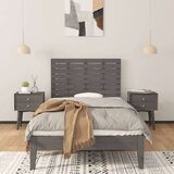  Zidno uzglavlje sivo 106 x 3 x 63 cm od masivne borovine | shoptok.hr