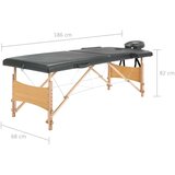 vidaXL Masažna miza z 2 conama lesen okvir antracit 186x68 cm | Shoptok.si