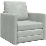 SOFA Enosobni Kavč Preoblikljiv iz Velveta 74x77x81 cm Svetlo Siva, (22054333) | Shoptok.si