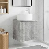  Umivaonik s policom za zid Betonska siva 49,5 x 44,5 x 65,5 cm | shoptok.hr