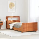 Maison Chic Posteljni okvir - Enojna postelja - Postelja za odrasle brez vzmetnice voščeno rjav 100x200 cm borovina-J8042, (21760036) | Shoptok.si