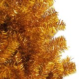 vidaXL Božično drevo med 300 LED z stojalom Zlata 210 cm PET | Shoptok.si