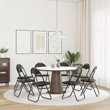  Sklopiva stolica 8 pcs Crna 48 x 43,5 x 81 cm Lažna koža | Eponuda.com