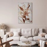  Slika - Elegance of a Flower (1-part) - Delicate Lily on Marble in Sepia 20x30 | shoptok.hr