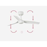 Faro 33820 - Plafonski ventilator MINI PUNT S, beo, prečnik 90 cm + daljinski upravljač | Eponuda.com