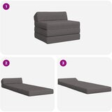 SOFA na razvlačenje Svjetlosiva 200 x 70 x 10 cm Tkanina | Eponuda.ba