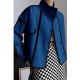 Fenzy Elegantan Kratki Kaput, Petrol | shoptok.hr
