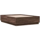  Okvir za krevet s LED svjetlima boja hrasta 120 x 190 cm drveni | shoptok.hr