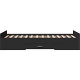  Okvir kreveta s ladicama crni 90 x 190 cm konstruirano drvo | shoptok.hr