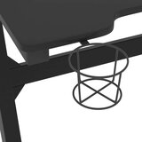 vidaXL Gaming miza z nogami Z-oblike črna 90x60x75 cm | Shoptok.si