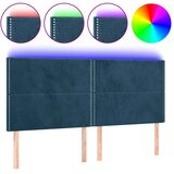  LED uzglavlje tamnoplavo 160x5x118/128 cm baršunasto | shoptok.hr