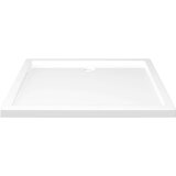 vidaXL Pravokotna ABS tuš kad bela 80x90 cm | Shoptok.si