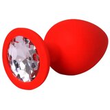  Srednja crvena analna kupa sa dijamantom FT001072 cene