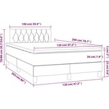 vidaXL box spring postelja z vzmetnico črn 120x200 cm blago, (20727332) | Shoptok.si