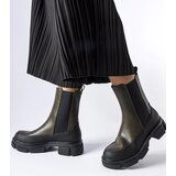 Gemre Green-black slip-on ankle boots Faisal | Shoptok.si