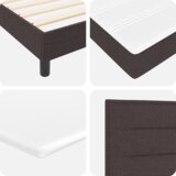 Box Spring Krevet s Madracem Tamno Smeđa 140x200 cm Tkanina | shoptok.hr