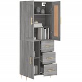  Visoka komoda siva sonome 69,5x34x180 cm od konstruiranog drva Slike