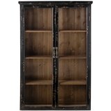 Bloomingville Crna vitrina od masivne jele 81x122 cm Hazem – Cijene