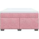  Krevet s oprugama i madracem ružičasti 140x190 cm baršunasti | shoptok.hr