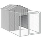  Kućica za pse s krovom svjetlosiva 117 x 1221 x 123 cm čelična | Shoptok.si
