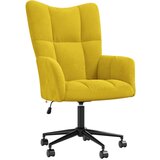 The Living Store Stol za sproščanje gorčično rumen žamet - Stol Za Sproščanje, (21420524) | Shoptok.si