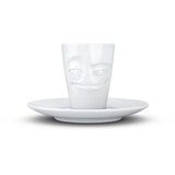 58products bijela "nasmijana" porculanska šalica za espresso s tanjurićem, 80 ml Cijene