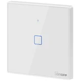 T2-TX smart-home zidni prekidač, belo staklo sa led indikacijom, 86x86mm, rf 433MHz & wifi 2.4GHz kontrola, timer i smart scenarija, besplatna ewelink app, amazon alexa / google assistant & nest / ifttt