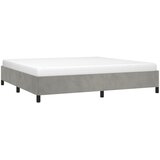  Okvir za krevet bez madraca svjetlosivi 200 x 200 cm baršunasti | shoptok.hr