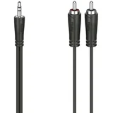 00205110 utičnica / Cinch audio priključni kabel [2x muški cinch konektor - 1x 3,5 mm banana utikač] 1.5 m crna