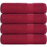 vidaXL Kopalne brisače 4 kos bordo 100x150 cm 360 g/m² 100% bombaž | Shoptok.si