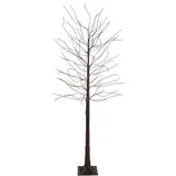 božična stoječa svetilka rjavo drevo 180 cm vklj. led s časovnikom IP44 - ki