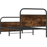  Okvir kreveta bez madraca dimljena boja hrasta 100x200cm drveni | shoptok.hr
